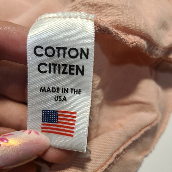 Cotton Citizen Crew Neck Long Sleeve Tee Medium Supima Cotton Peach - Picture 8 of 10